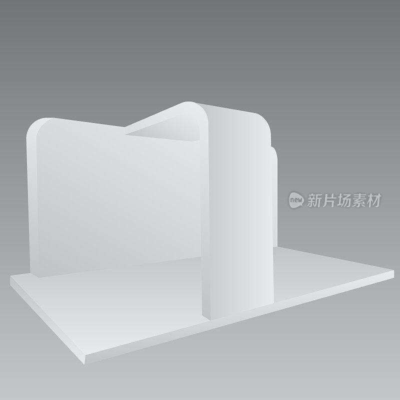 Simple Wall Booth Mockup. exhibition stand for event 3D rendering